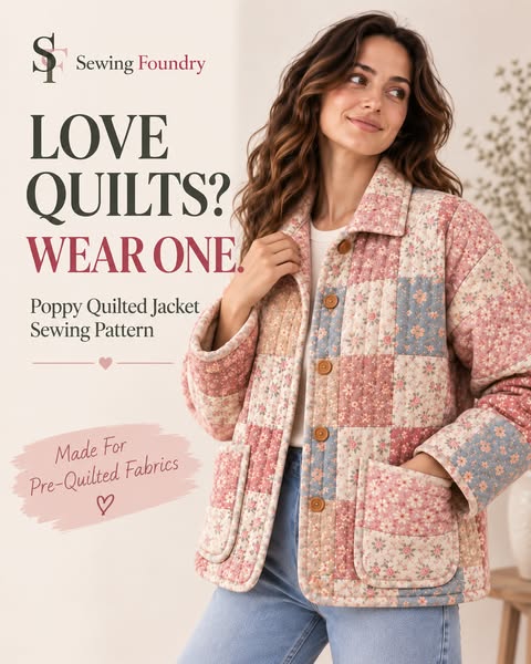 Poppy Quilted Jacket PDF Sewing Pattern