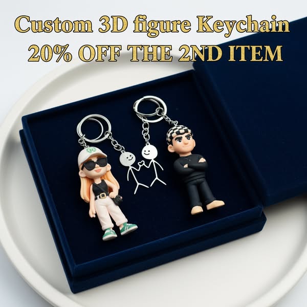 Personalized 3D Figure Keychain | Unique Gift