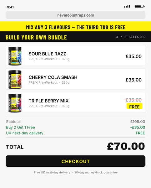 Three tubs. Two prices.