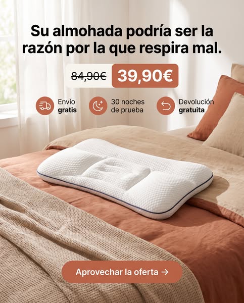 Su almohada podría ser la razón por la que respira mal — desde 39,90€