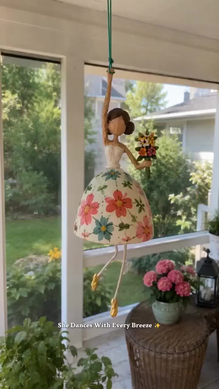 Vintage Whimsical Dancing Lady Hanging Decor