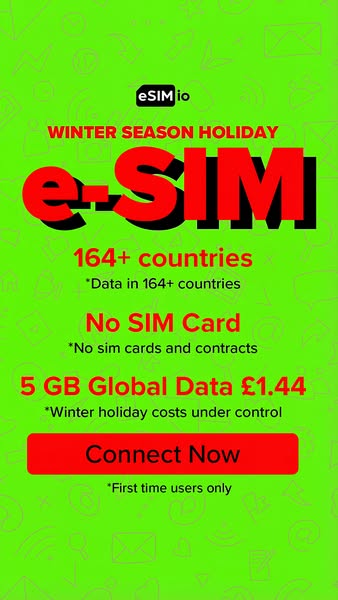Say goodbye to expensive roaming bills and activate affordable global data with eSIM io.
