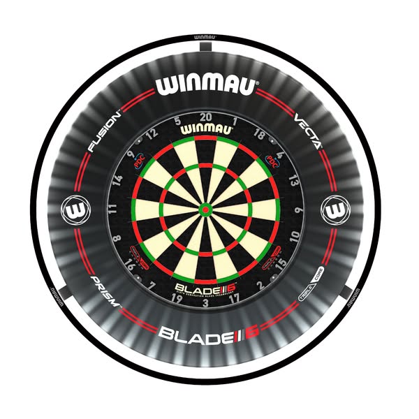 Plasma Dartboard Light & Black Proline Surround Set