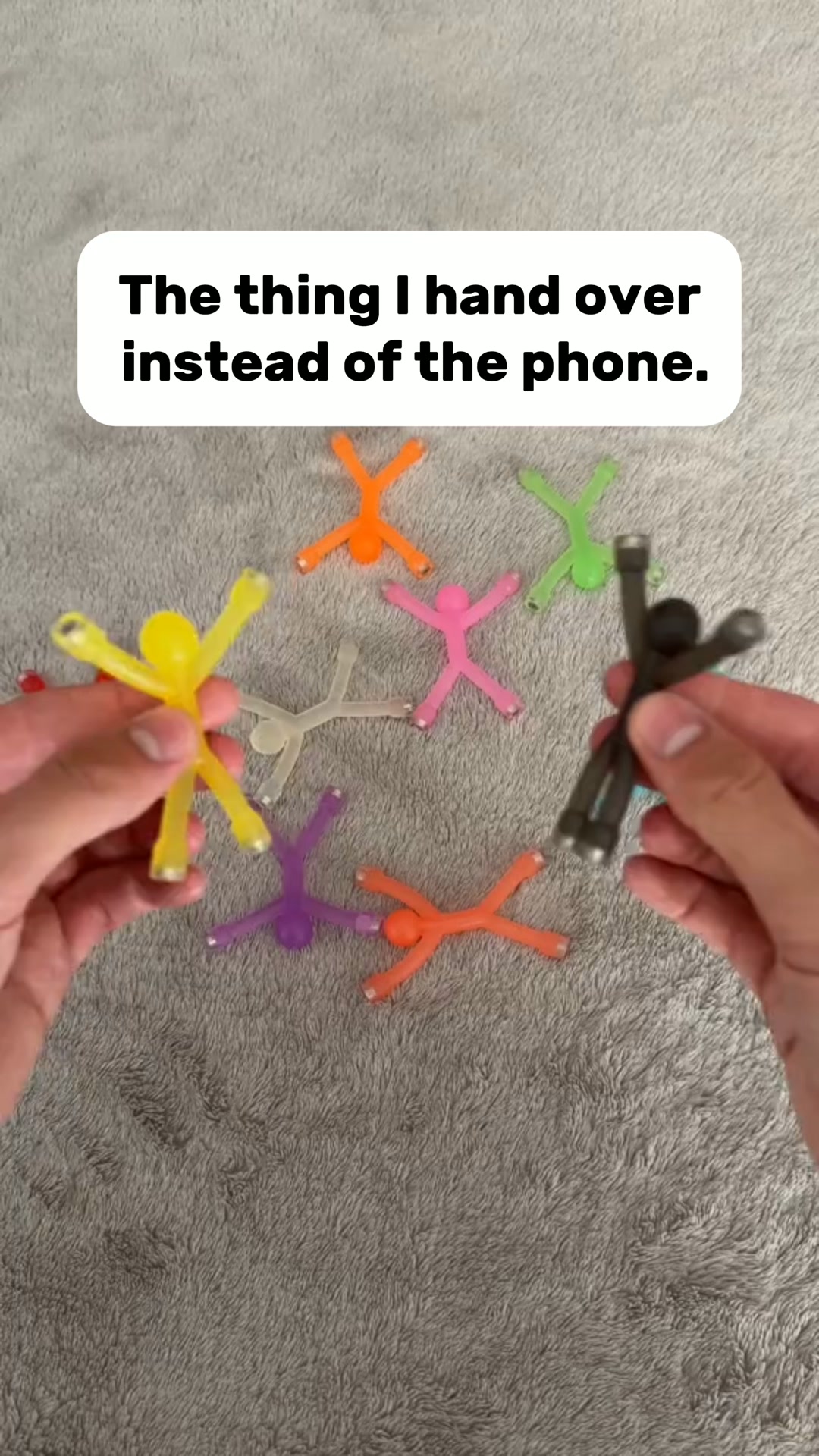 Most toys get played with twice
24 figures. No instructions.
It sticks to the table leg
Rebuilt every day, not twice
Quiet, and it fits in a