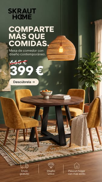 Mesa de comedor -40% | Envío en 48–72 horas