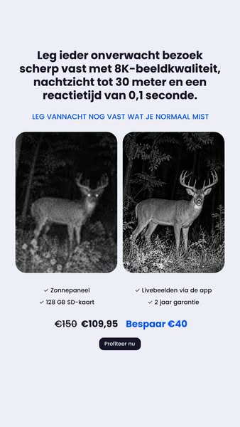 8K Wildcamera met Zonnepaneel