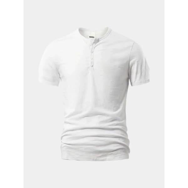Essential Casual Henley Neck T-Shirt - Cross & Crown