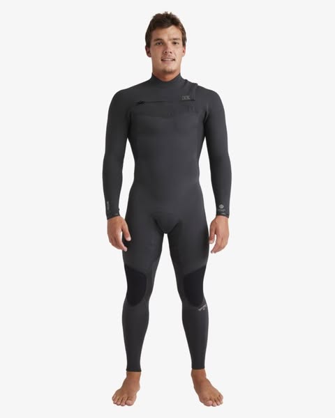 Billabong - Mens 3/2mm Revolution - Men Orange Chest Zip GBS Wetsuit - Orange