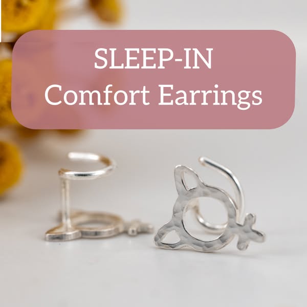 Flat-backed Comfortable Earrings