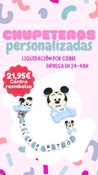Tu bebé se merece lo mejor, regálale un chupetero personalizado.