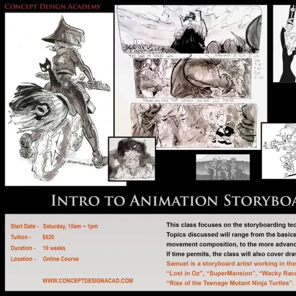 Intro to Animation Storyboard with Samuel Szymanski (Online Course)
