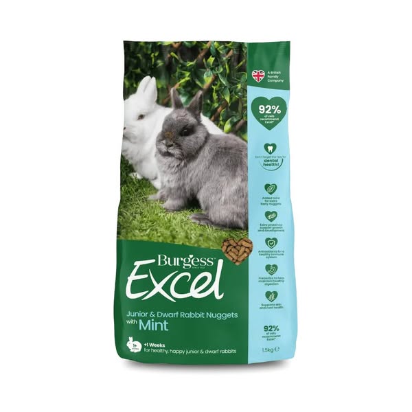Excel Junior & Dwarf Rabbit Nuggets with Mint