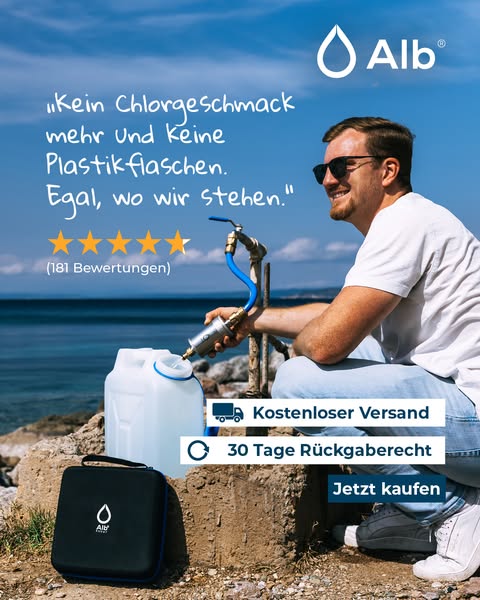 Camper-Wasser. Endlich trinkbar.