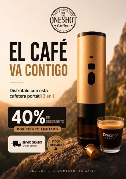 40% DTO Cafetera Portátil 3 en 1
