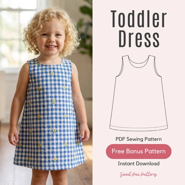 90% Toddler Dress Sewing Pattern