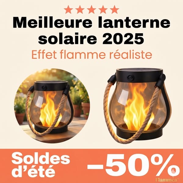50 % sur Flamméa™ : la lanterne solaire préférée en 2025