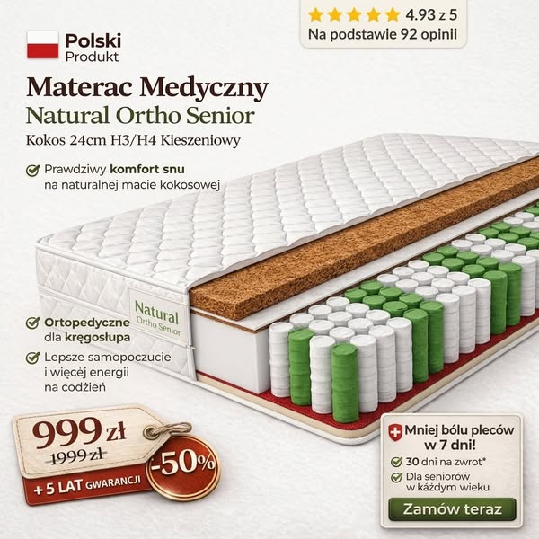 Sen bez bólu pleców – wybierz materac ortopedyczny