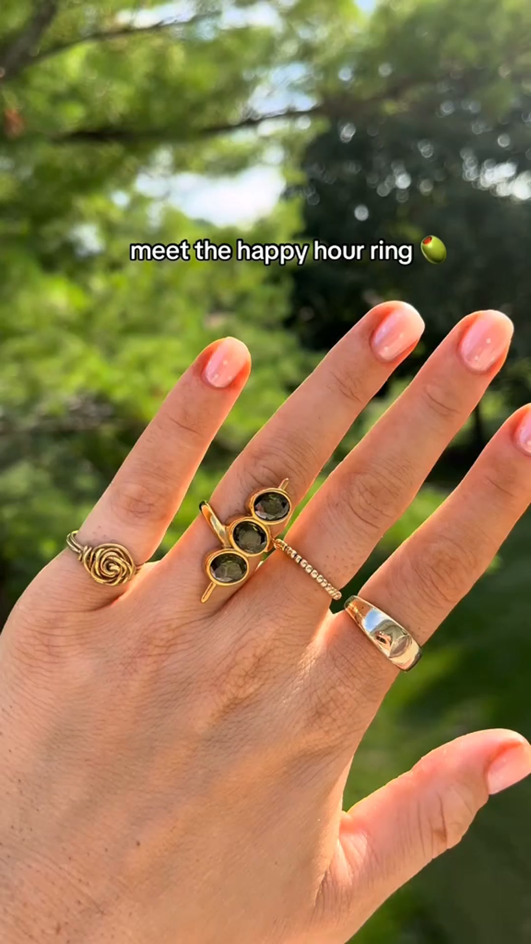 Martini Olive Ring