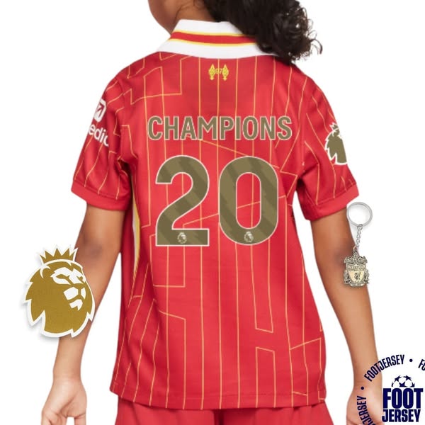Liverpool Home Jersey 2024/2025 - CHAMPIONS 20 & Gold Trophy