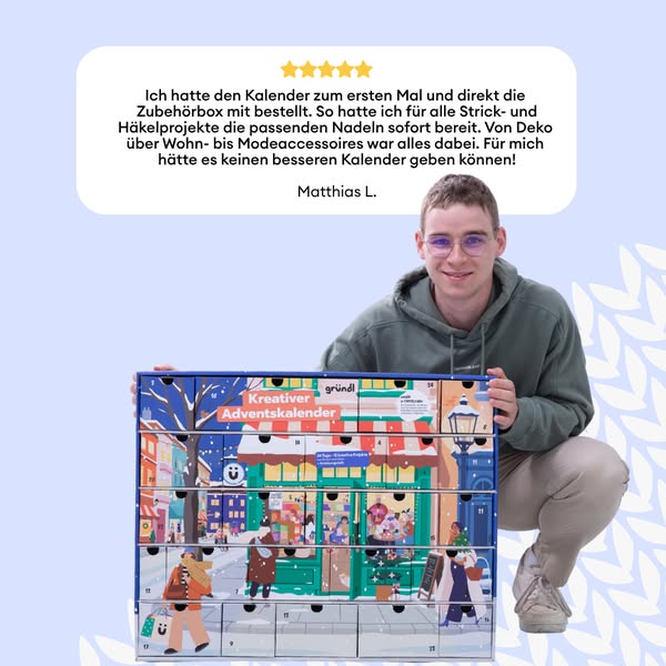 Kreativer Adventskalender zum Stricken & Häkeln