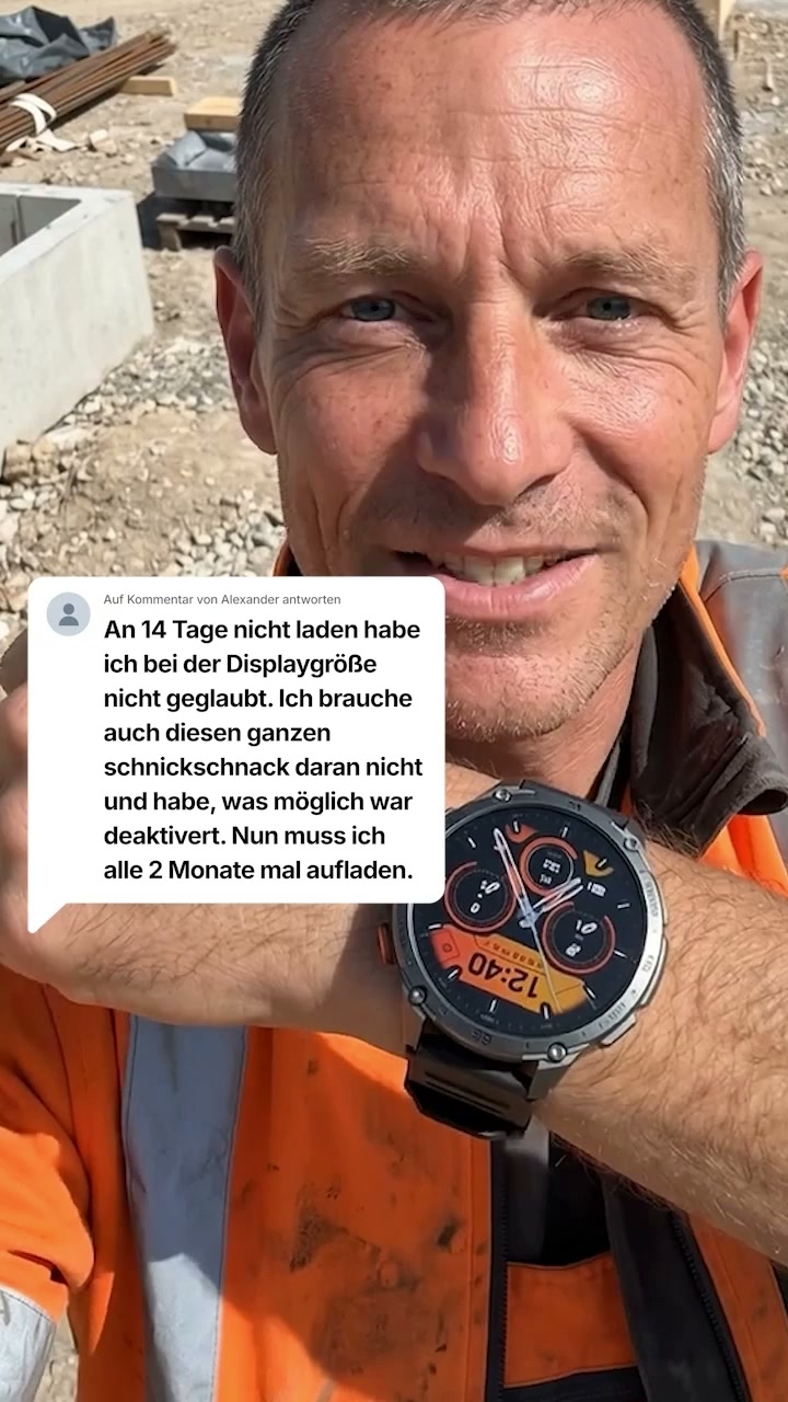 Weit über 25 Tage ohne Aufladen!