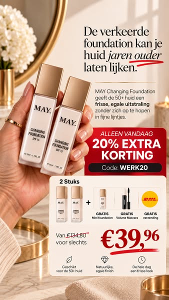 50+? Tijd voor een foundation die met je huid meewerkt