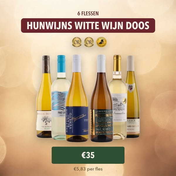 6 witte wijnen uit Zuid-Europa €35