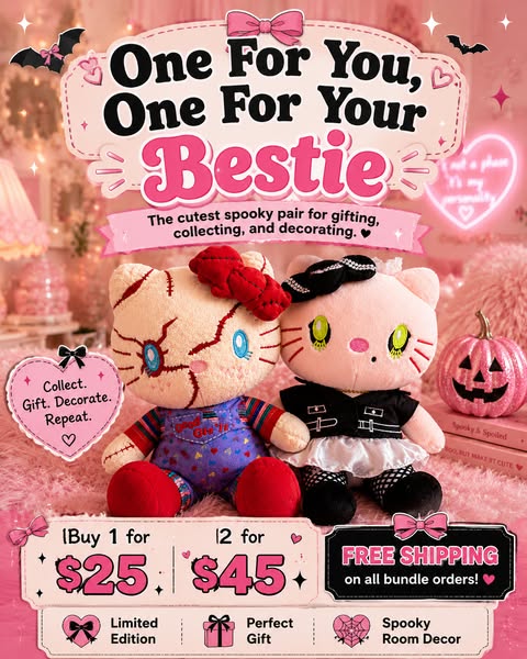 Hello Kitty Spooky Plushie