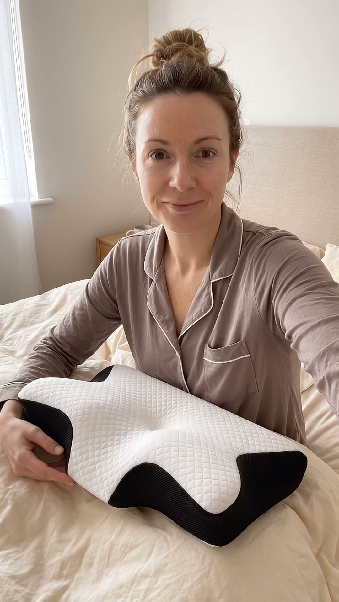 A pillow made to settle into