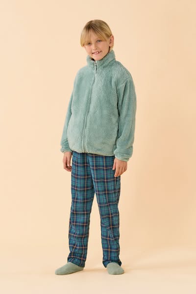 Giacca bambina invernale eco pelliccia articolo Teddy. - Azzurro - 12