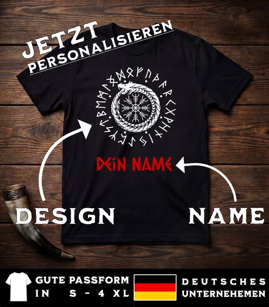 Dein Name, deine Saga: Personalisiertes Runen-Shirt! Kostenloser Versand ab 50 €.er Versand ab 50 €