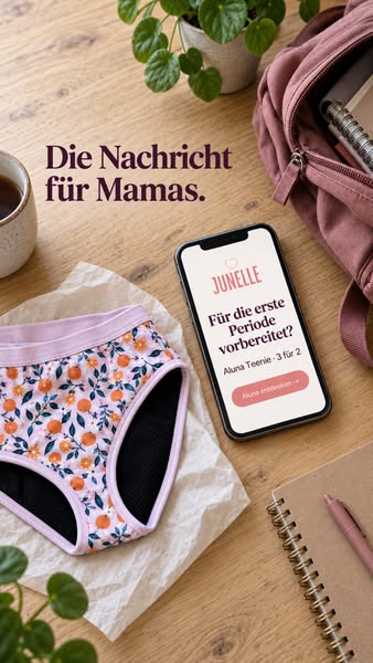 Ihre erste Periode? Sie ist vorbereitet.