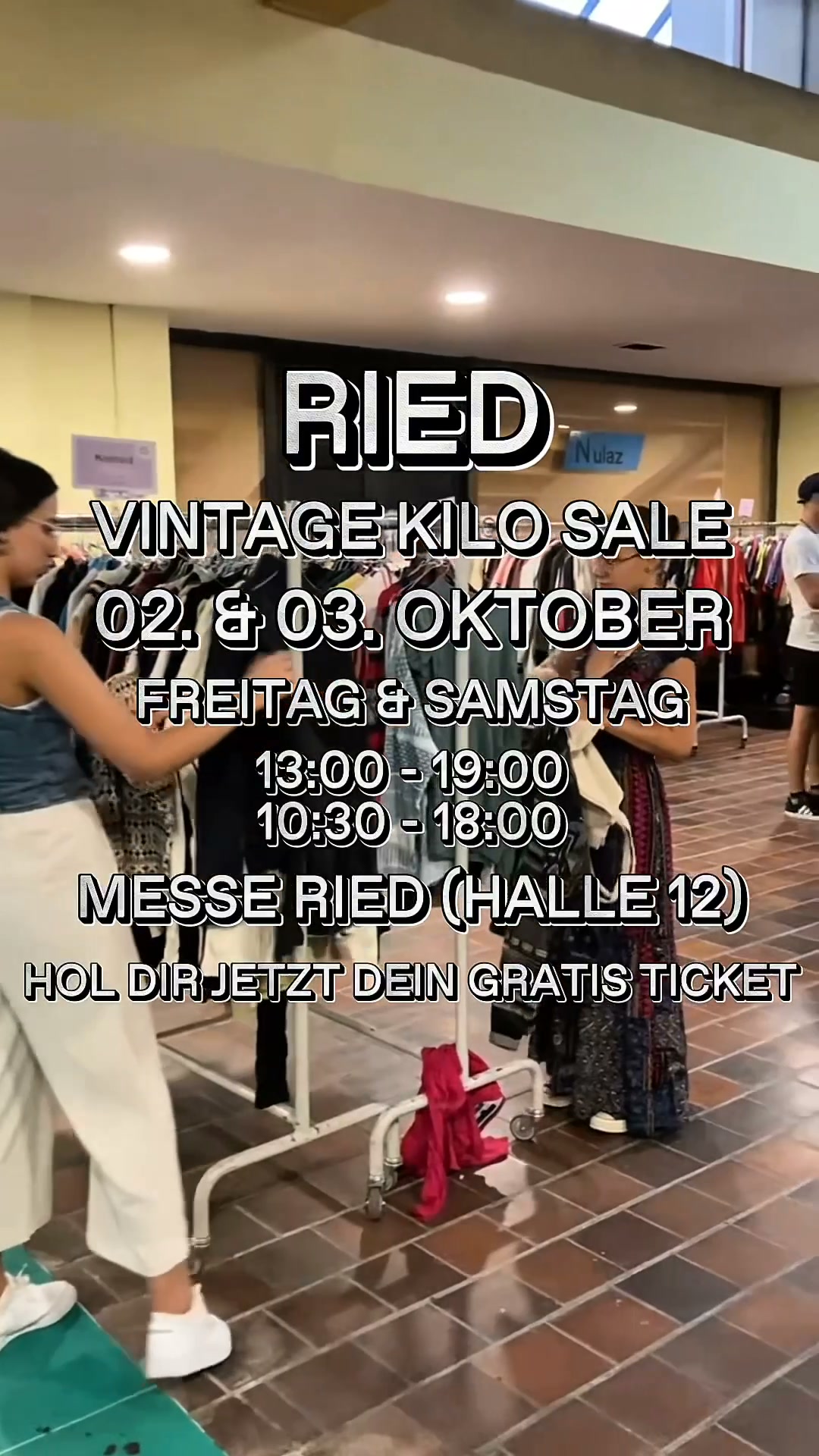 Ried, aufgepasst! Europas coolster Vintage Kilo Sale kommt in deine Stadt