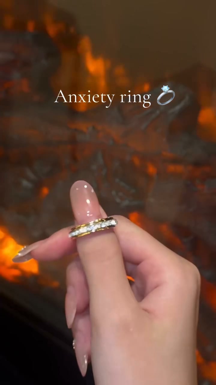 Spinner-Fidget-Ring aus Titanstahl für Damen und Herren, 5,5 mm Bandbreite (Beim Kauf von 2 Stück versandkostenfrei)