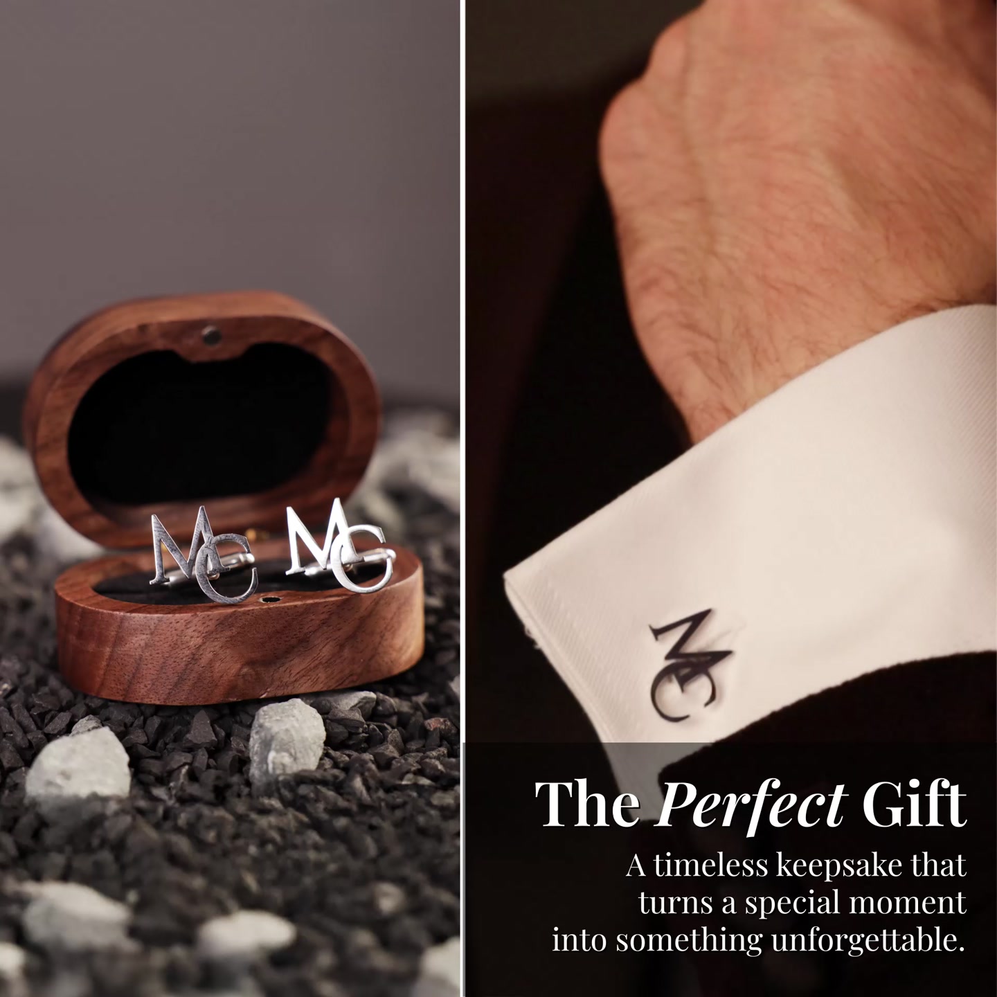 Custom-made Initial Cufflinks