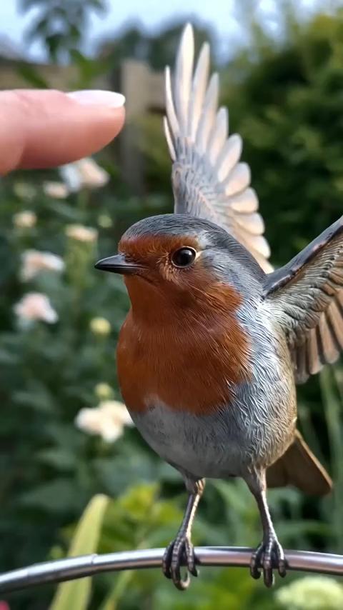 Robin Memorial Garden Stake – “Loved Ones Are Near”