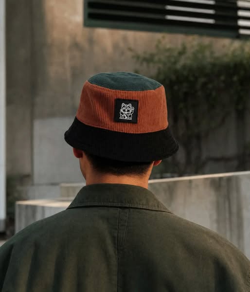 JUST DROPPED — CORDUROY BLOCK BUCKET