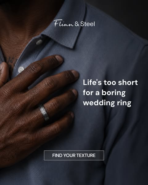 Textured Wedding Rings With Personality