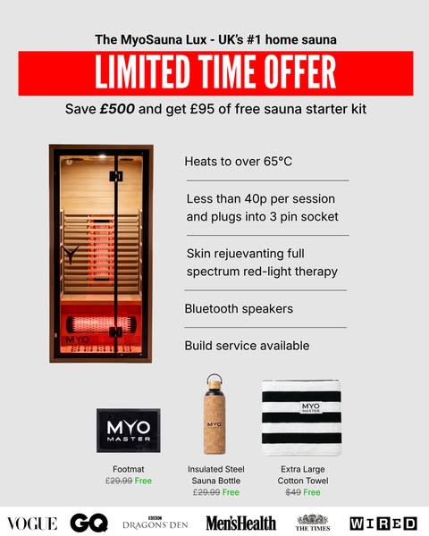 FREE £95 Sauna Starter Kit.