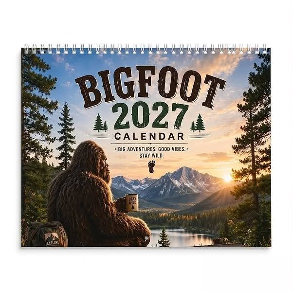 Bigfoot 2027 Calendar - Funny Sasquatch Wall Calendar