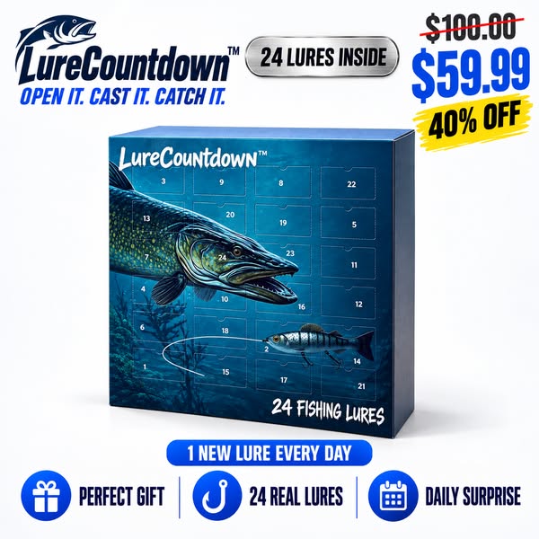 24 Real Fishing Lures Inside