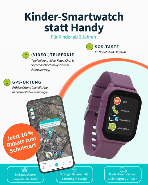 Smartwatch für Kinder ab 6 Jahren