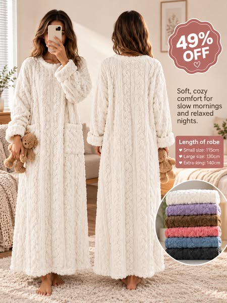 A Warm GiftWinter Coral Velvet Home Clothes