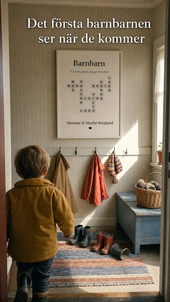 Upp till 14 barnbarn på en tavla