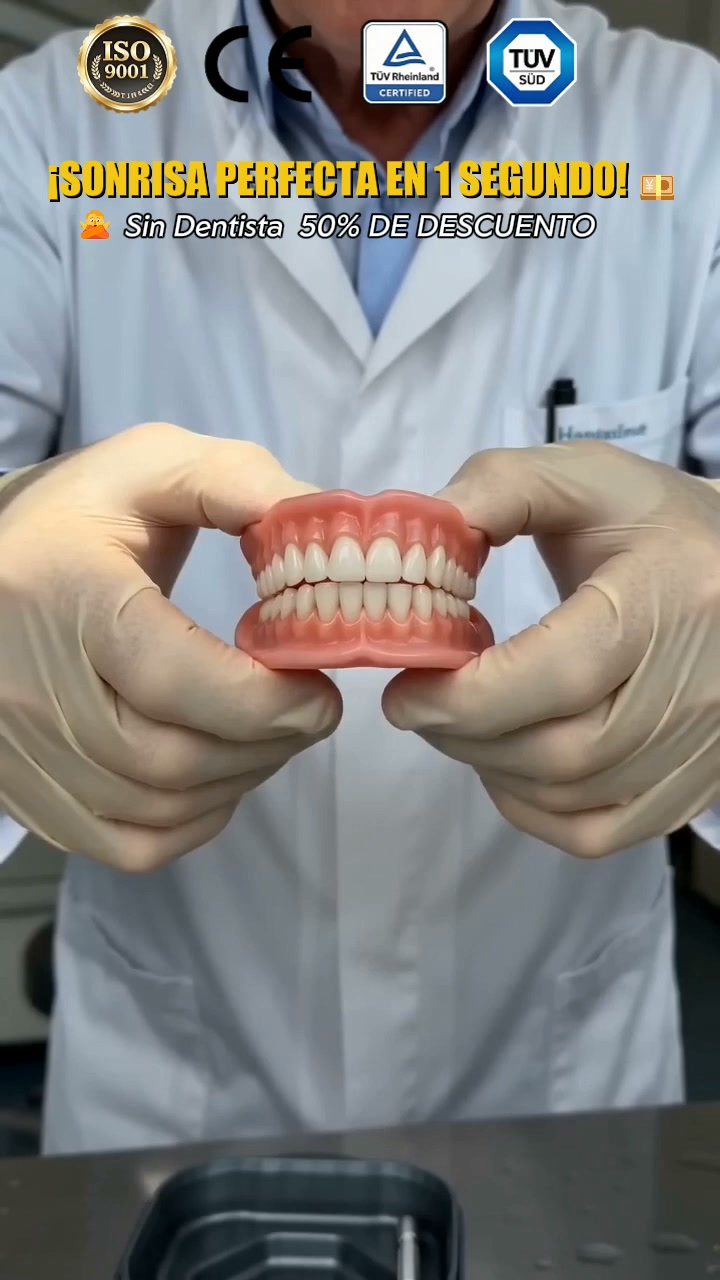 ¡Increíble! Esta solución hace que tu dentadura postiza quede fija como un diente natural.