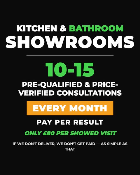 £80 Per Showed Showroom Visit [Kitchens + Bathrooms]