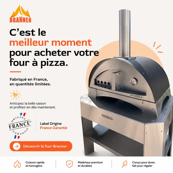 Le four à pizza Branner est assemblé dans nos ateliers et certifié Origine France Garantie. Inox de qualité, matériaux premium, conçu pour d