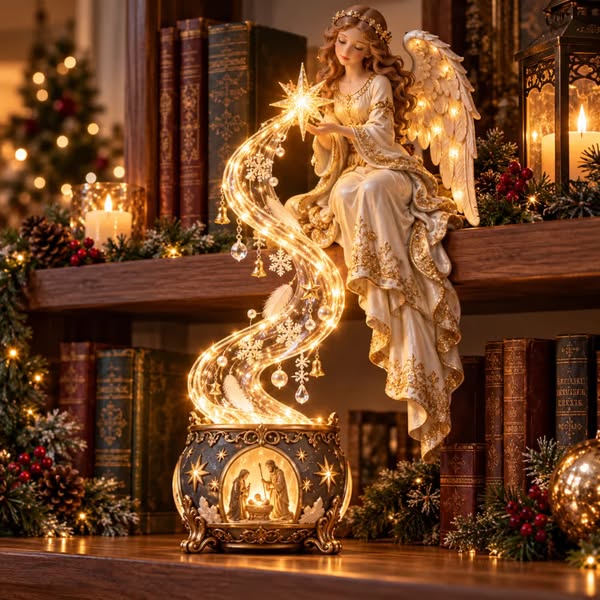 Heavenly Angel Nativity Starfall Light