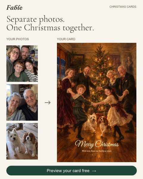 Your family. One magical Christmas card.
