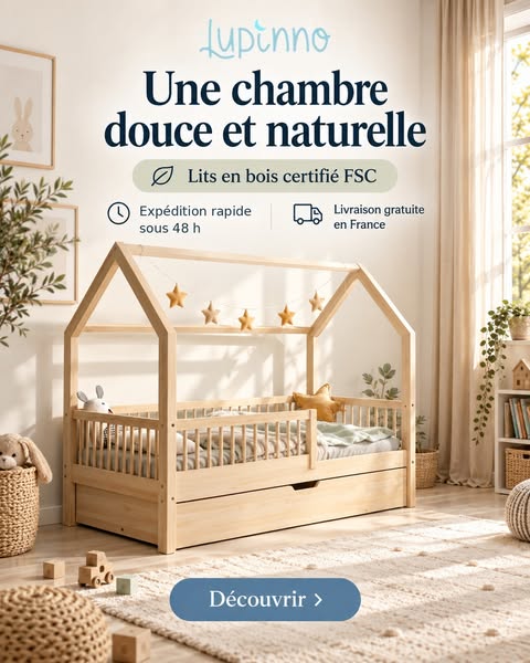 Bois FSC + expédition 48 h